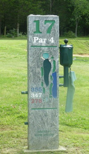 Hole 17 tee marker