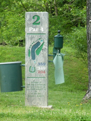 Hole 2 tee marker