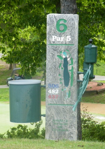 Hole 6 tee marker