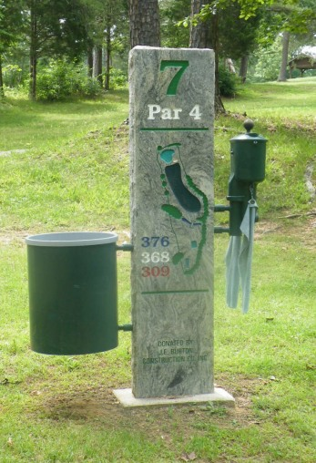 Hole 7 tee marker