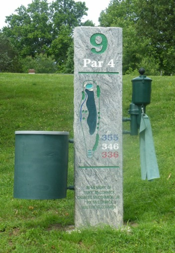 Hole 9 tee marker